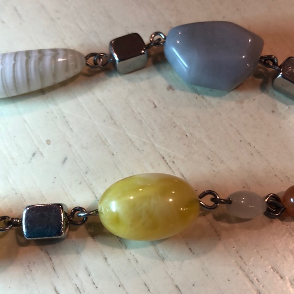 Lia Sophia Yellow Silver Tone Necklace - Picture 7 of 8